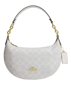 Coach Payton Hobo Bag In Signature Canvas CE620 White Women's Shoulder Bag